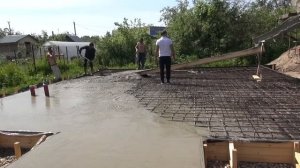 Заливка монолитной плиты