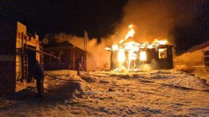 Пожар в деревне Мирша Нижегородская область с 11 на 12 февраля 2023г. #fire #пожар #мирша