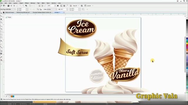 Ice Cream Poster Design | Social Media Post Design | CorelDraw | Adobe illustrator | Adobe Photosho смотреть онлайн