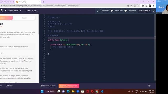 Triplet Sum of arrays #java смотреть онлайн