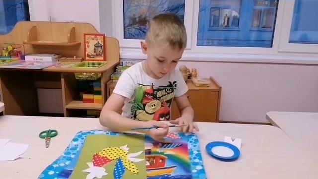 Коллаж из ткани Петушок смотреть онлайн