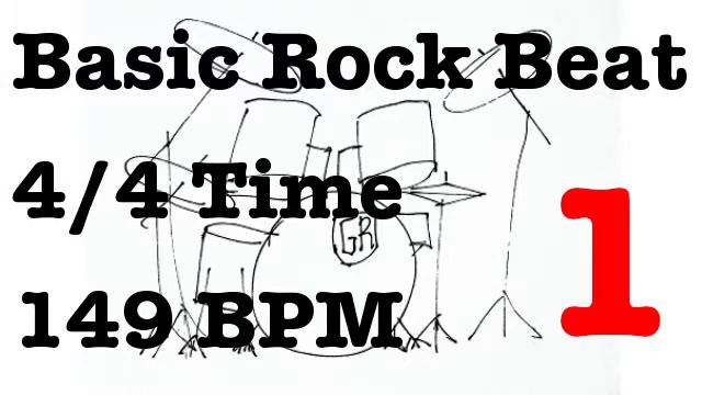 Basic Rock Drum Beat - 149 BPM - 4/4 Time - Metronome Loop 149BPM - Rock Beat - Drum Backing Track смотреть онлайн