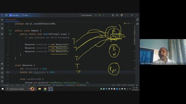 Java Training Session 80 Multi-threading - Concurrency Synchronized method or block, Lock interface смотреть онлайн