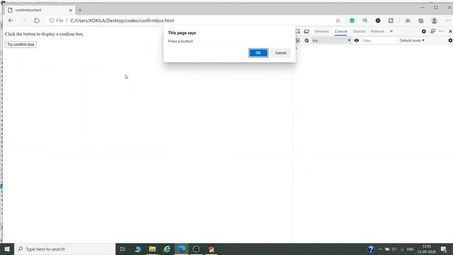 JavaScript Tutorial|| #9|| Pop-Up box-Alert box, Confirm box and Prompt box