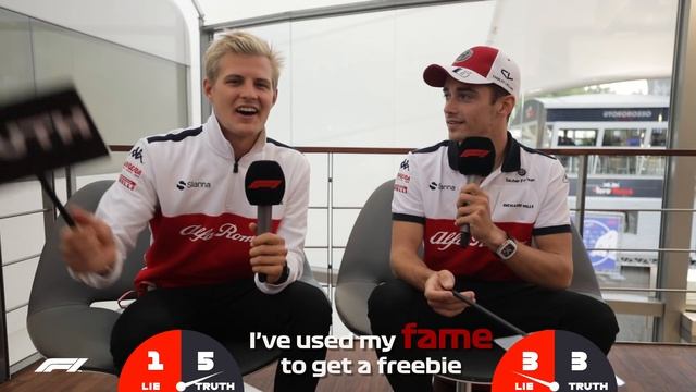 Sauber's Marcus Ericsson and Charles Leclerc | Grill the Grid: Truth or Lie? смотреть онлайн
