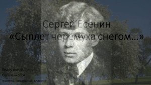 Видеоурок С. Есенин "Сыплет черёмуха снегом"