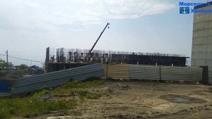 Процесс строительства домов на улице Некрасова города Холмск 7 июня 2023 года