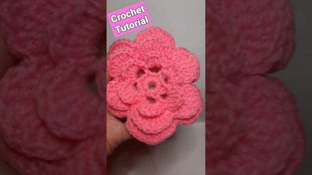 Красивый цветок крючком Easy Crochet Flower #crochet #flower #цветоккрючком