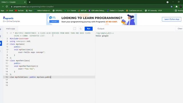 MULTILEVEL INHERITANCE & MULTIPLE INHERITANCE IN C++||OOPS CONCEPT