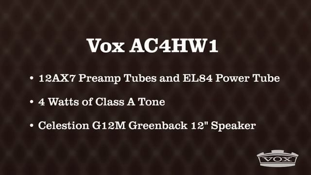 VOX AC4C1BL and VOX AC4HW1 Product Overview смотреть онлайн