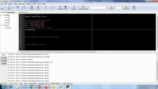 Python WEBBROWSER || Examples,explained!! ||| 1min