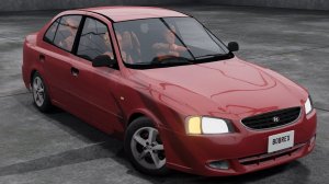Необычный краш-тест Hyundai Accent 2003 с манекенами в BeamNG.drive