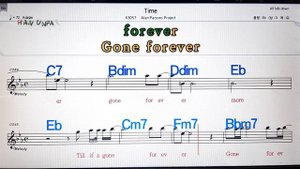 Time/Alan parsons project💋노래방, 가라오케,코드 큰 악보, 반주, 가사, , 💖Karaoke, Sheet Music, Chord, MR
