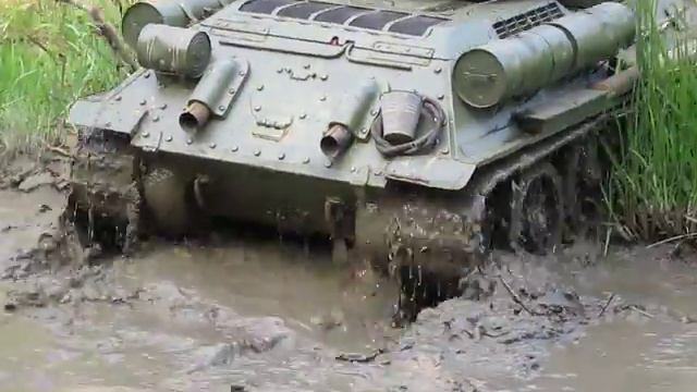 Танк Т 34-85 на радиоуправлении масштаб 1:4 смотреть онлайн
