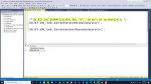 SDU Tools 131  Determining the thousands and decimal separator for a SQL Server session using T SQL