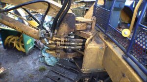 Komatsu PC30 excavator hydraulic line repair