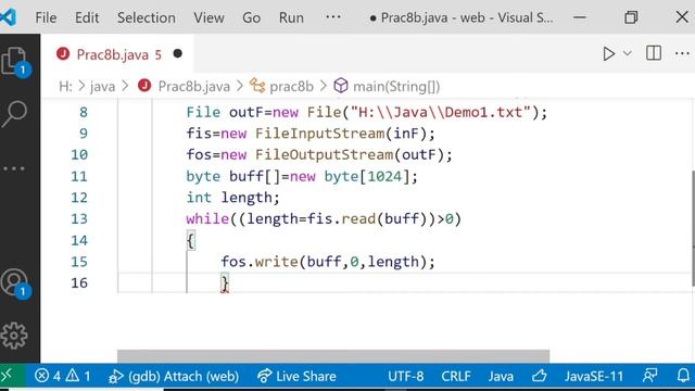 Core Java Practical? |Practical 8 Java Basics | File Handling |program to open a file | read a file
