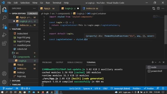 ? ReactJs | SINHALA | 2022 | Firebase 9 | Styled-Components | Log in Page Design | Part 01