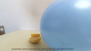 Как лопнуть шарик при помощи апельсина. Опыт - эксперимент