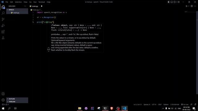 SPEECH RECOGNITION In Python! [ Coding With Uday ] смотреть онлайн