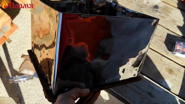 Короб из нержавейки для чугунной дверцы в печку под казан смотреть онлайн