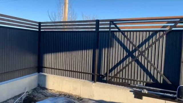 Комбинированный забор п. Большое Седельникова смотреть онлайн