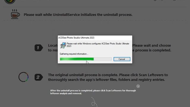 Use UninstallService to Uninstall ACDSee Photo Studio