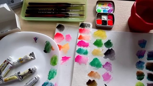 Обзор новых покупок: акварели Rembrandt, Watercolor_moon и Mijello смотреть онлайн