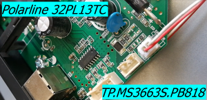 Polarline 32PL13TC нет подсветки. TP.MS3663S.PB818 уменьшить ток.