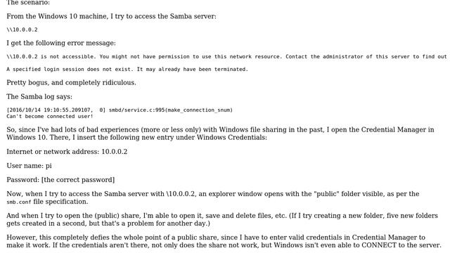Problems connecting to Samba public share from Windows 10 смотреть онлайн