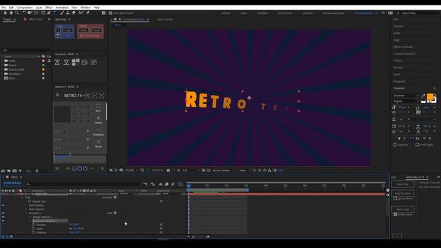 Создание ретро анимации в After Effects | Retro Titles Animations смотреть онлайн