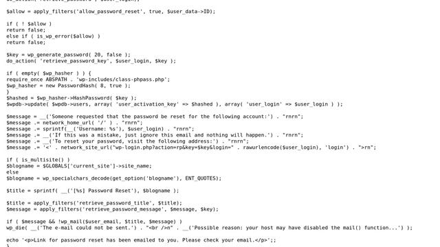 Wordpress: Sending the reset password link programatically (7 Solutions!!) смотреть онлайн