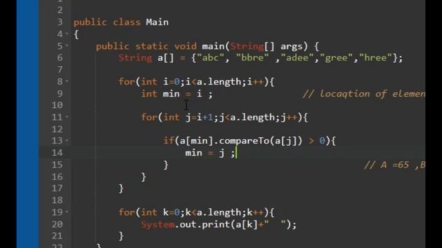 Sorting Strings Alphabetically using compareTo() Method in Java || JAVA Programs смотреть онлайн