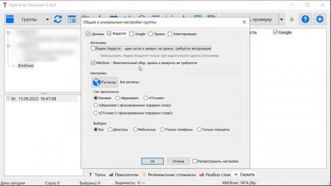 Как настроить сбор позиций в Google в программе TopSite