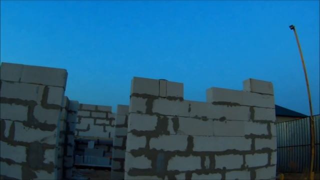 МПС Алматы. Кладка теплоблоков. День 4-ый. 13.10.2017. смотреть онлайн