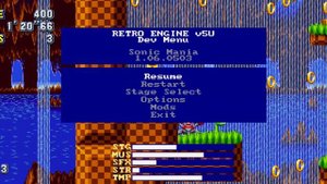 Sonic mania (plus version) RSDKv5U decompilation Android test
