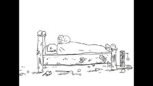 Кот Саймона будит хозяина 2