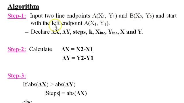 DDA Line drawing algorithm Computer Graphics смотреть онлайн