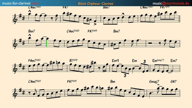 How to play ”Black Orpheus“ (A day in a life of a fool/ Manhã de Carnaval) for Clarinet incl. solo смотреть онлайн