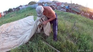 установка армейской палатки в одно лицо