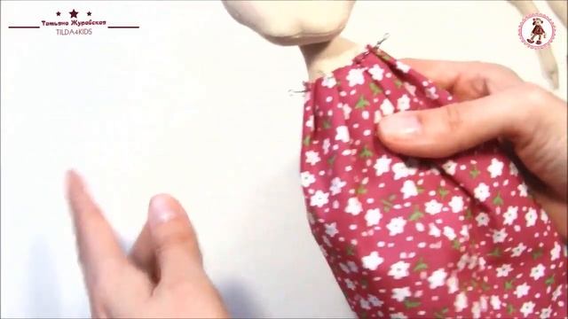 Простое платье для текстильной куклы/без выкройки/ Tilda4kids смотреть онлайн