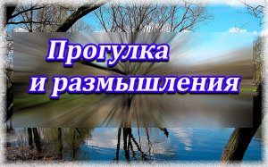 Прогулка и размышления