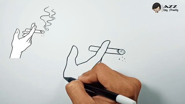 How to draw Hand with Cigarette смотреть онлайн