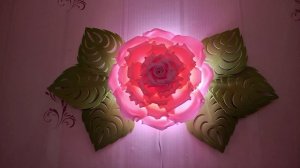 Обзор. РОЗА из изолона. Настенный ночник бра.