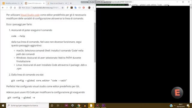 Usare VS Code come editor predefinito Git [Linux, macOs, Windows] смотреть онлайн