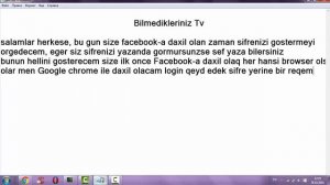 Facebook Sifre Gosterme 2016 HD