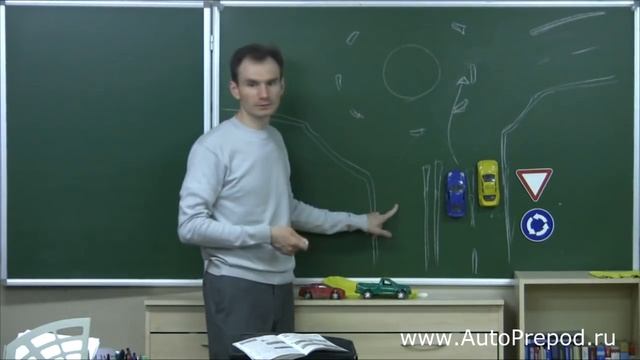 ПДД. Начало движения, маневрирование. Часть-2. Проезд перекрестков с круговым движением.