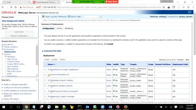 05 Deploying the Application in Java Cloud Service JCS