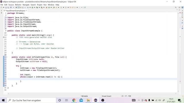 Java Streams InputStream & OutputStream| Java Tutorial für Fortgeschrittene