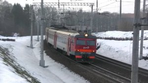 Электропоезд ЭР2Т-7154 перегон Внуково - Солнечная